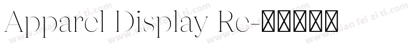 Apparel Display Re字体转换